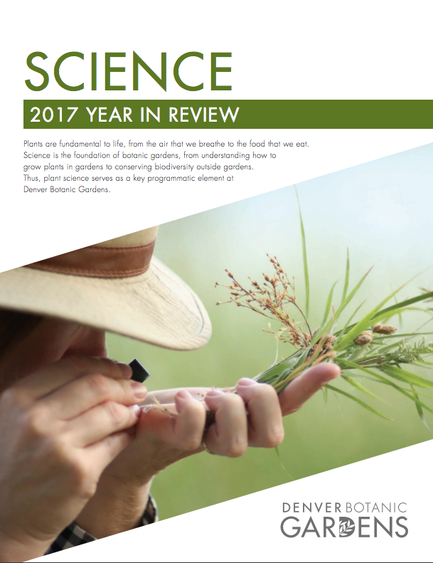 Our 2017 Science Year in Review is full of updates on many areas of research at the Gardens. 