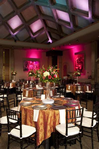 A table set up in Mitchell Hall