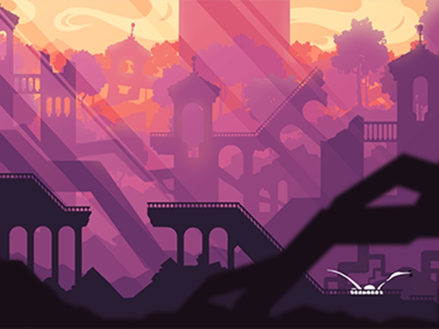 y Serenity Forge, developed by Ludo Land, 2015. Digital printStill image of Overgrown Ruins from “The King’s Bird,” published and developed by Serenity Forge, 2018. Digital print.