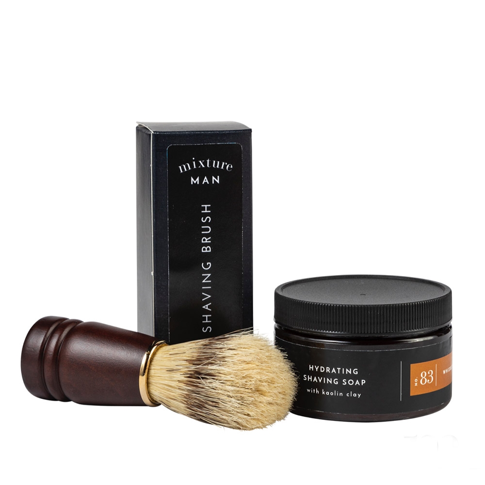 shaving brush and soap