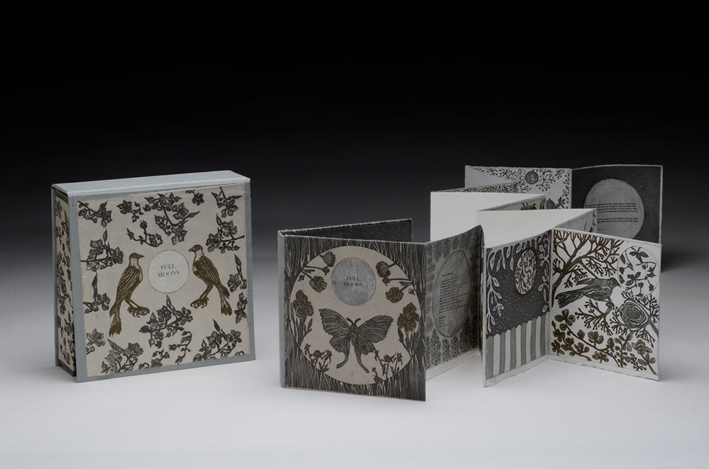 Sarojini Jha Johnson, "Full Moons," artist’s book, 2019.