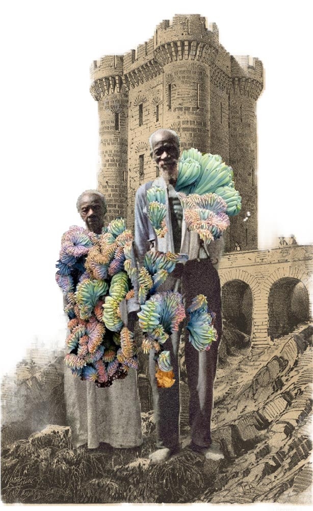 Tya Alisa Anthony, “Ace of Cups,” digital collage, 2020.