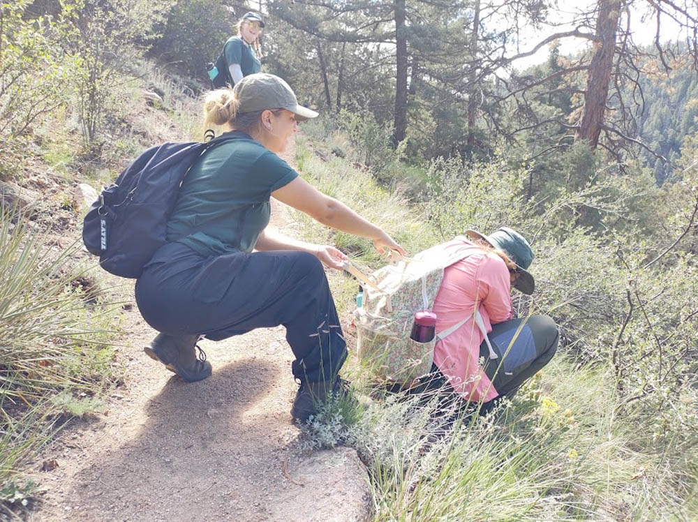 interns on trail