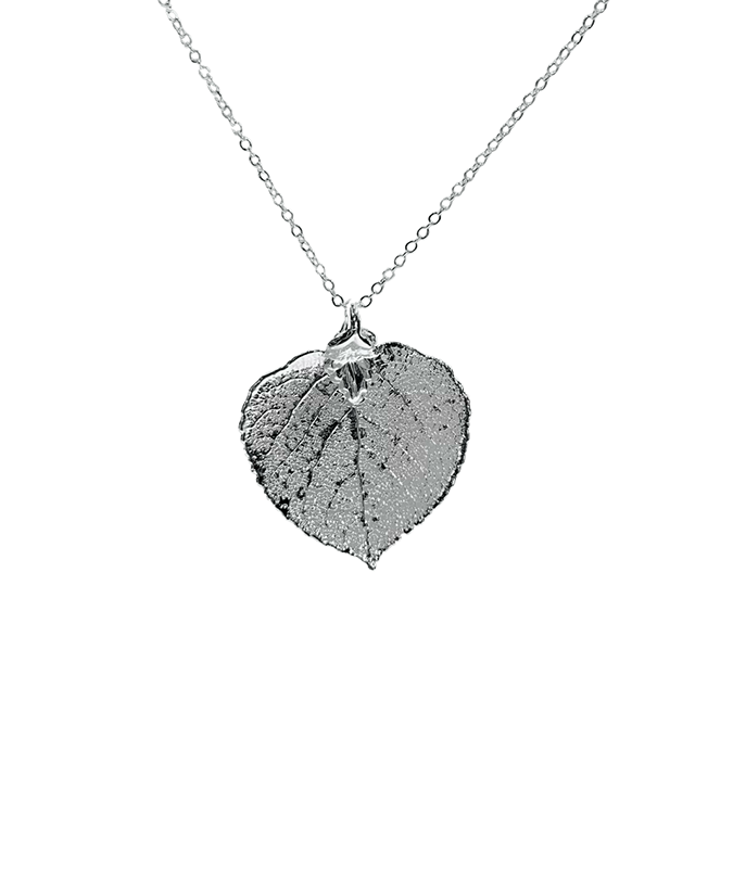 Silver aspen necklace