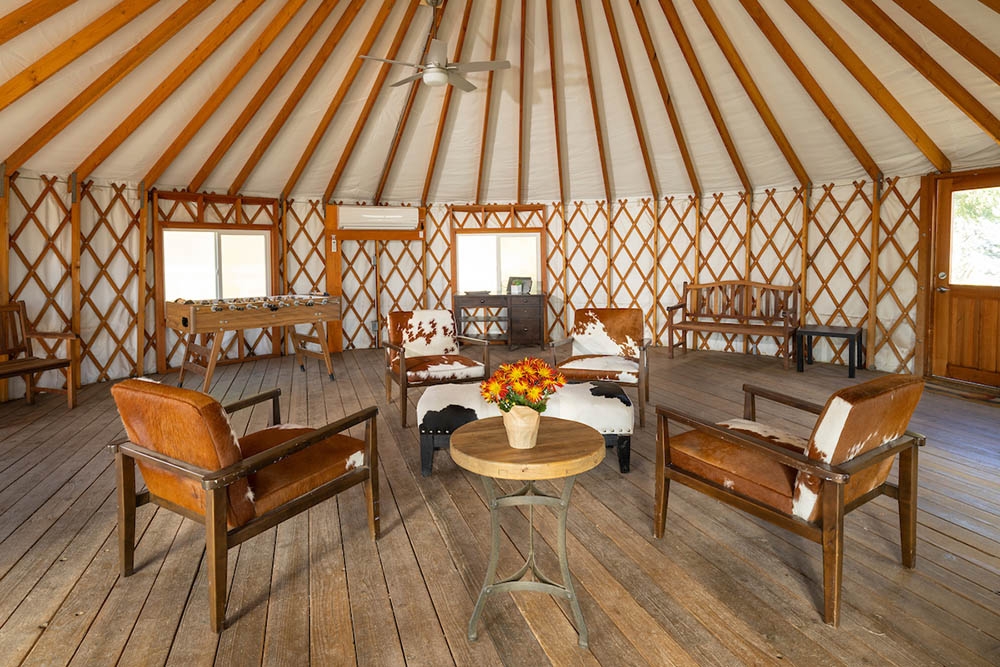 interior of yurt