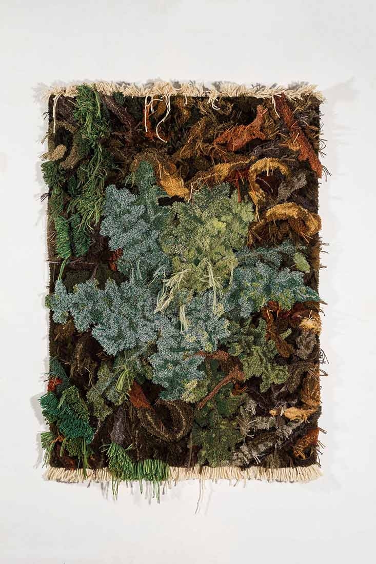Alexandra Kehayoglou, "Thistle," textile wool, 2020. 