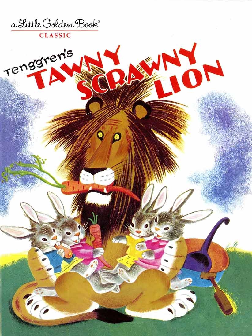 Gustaf Tenggren, illustration from "Tawny Scrawny Lion," digital reproduction. Story by Kathryn Jackson, published by Golden Press, NY, 1952. Courtesy of the Kerlan Collection, University of Minnesota.