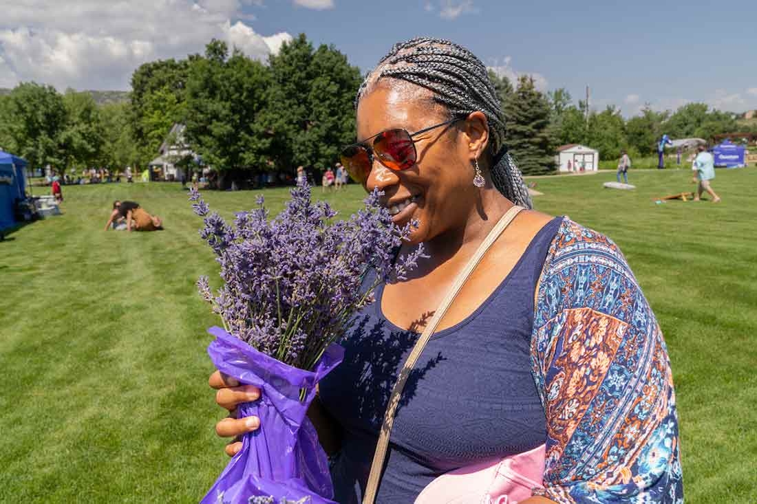 Person holding lavender at Lavender Festival