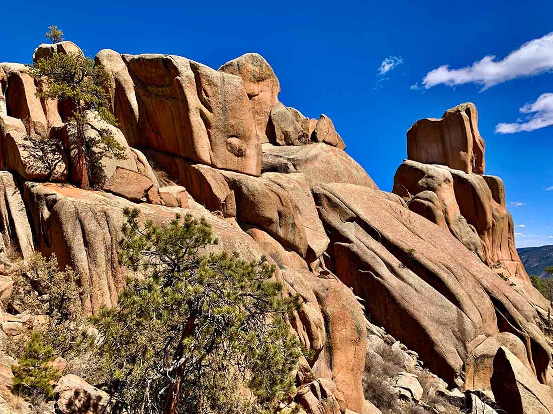 The Chair Rocks - a sandstone formation on the Colorado Trail near Buffalo Creek, Colorado
