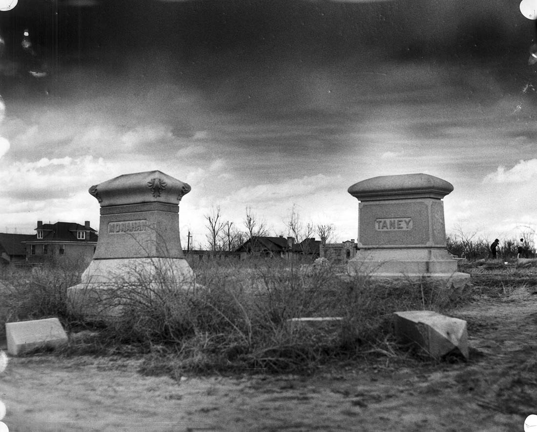 Historical photo of cemetery