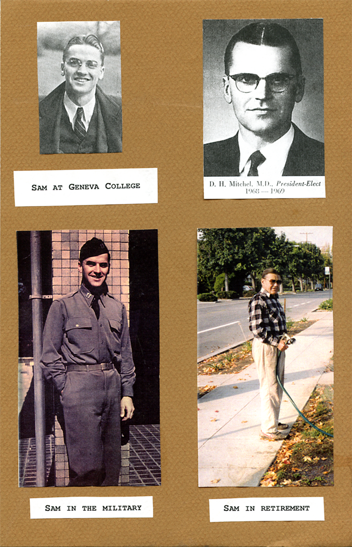 Collage of photos of Sam Mitchel