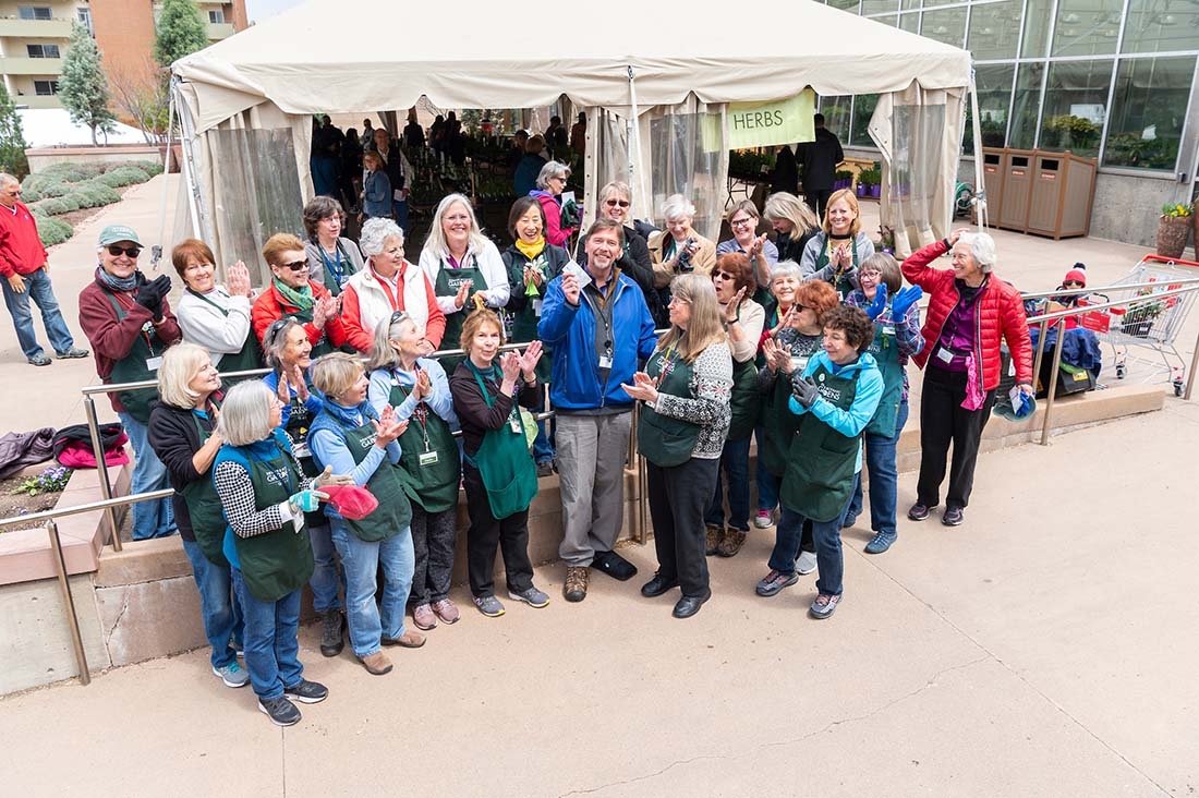 Brian with a group of volunteers