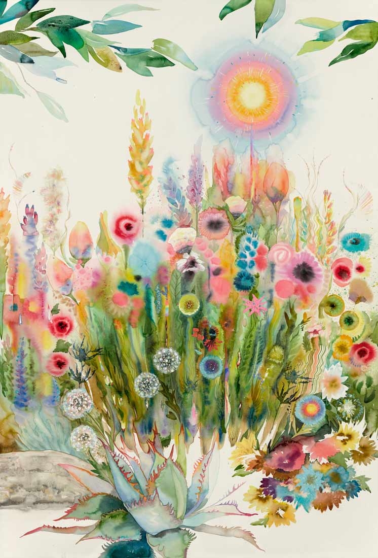 Laura Ball, "The Garden," watercolor, 2024. Artwork © Laura Ball. Photo by Chrome Digital.