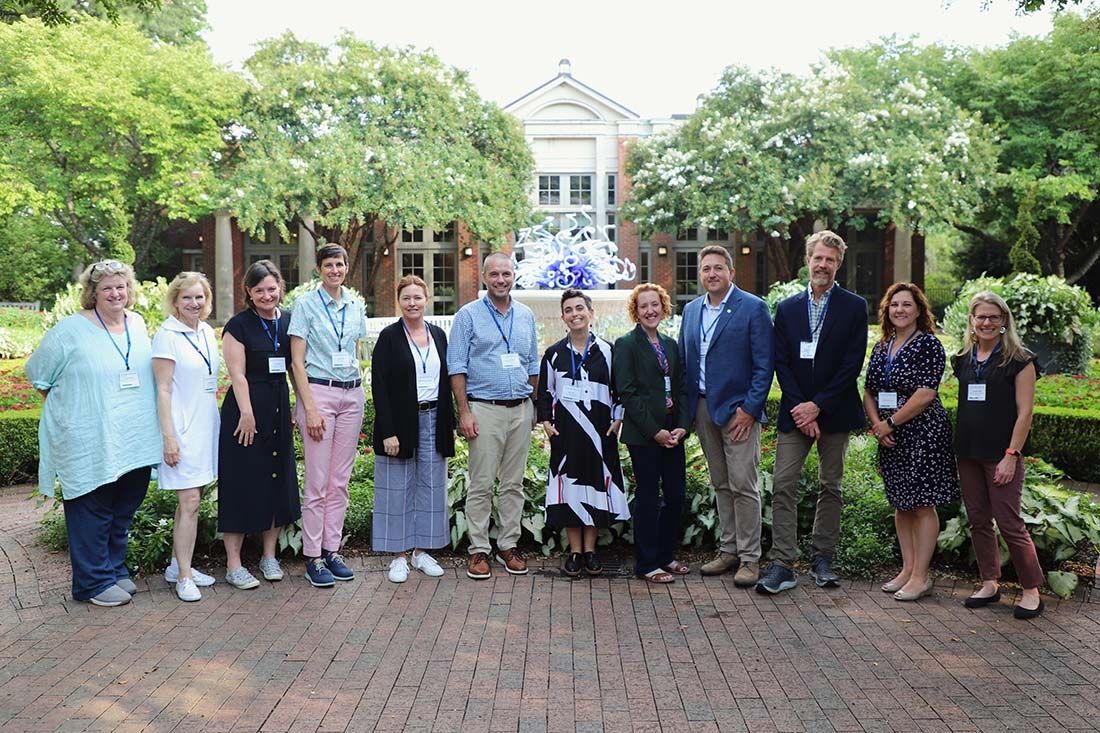 Group photo in a botanic garden