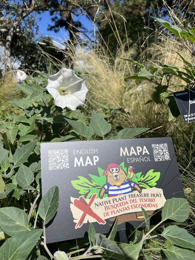 Native Plant Treasure Map sign