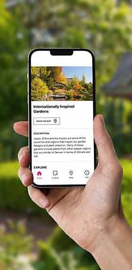 Bloomberg Connects app with International Gardens screenshot